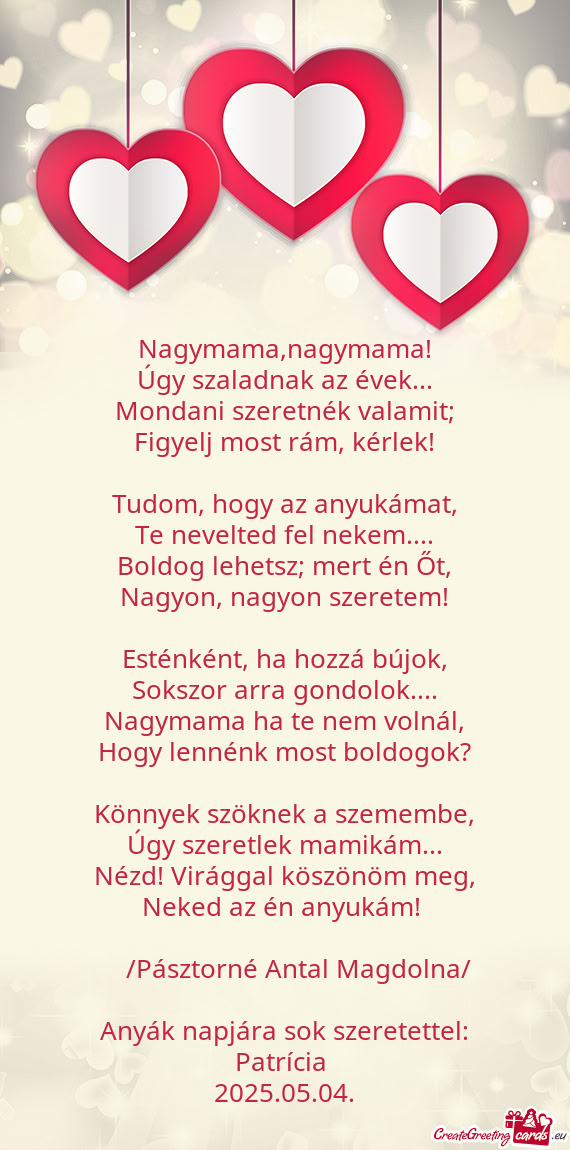 Anyák napjára sok szeretettel