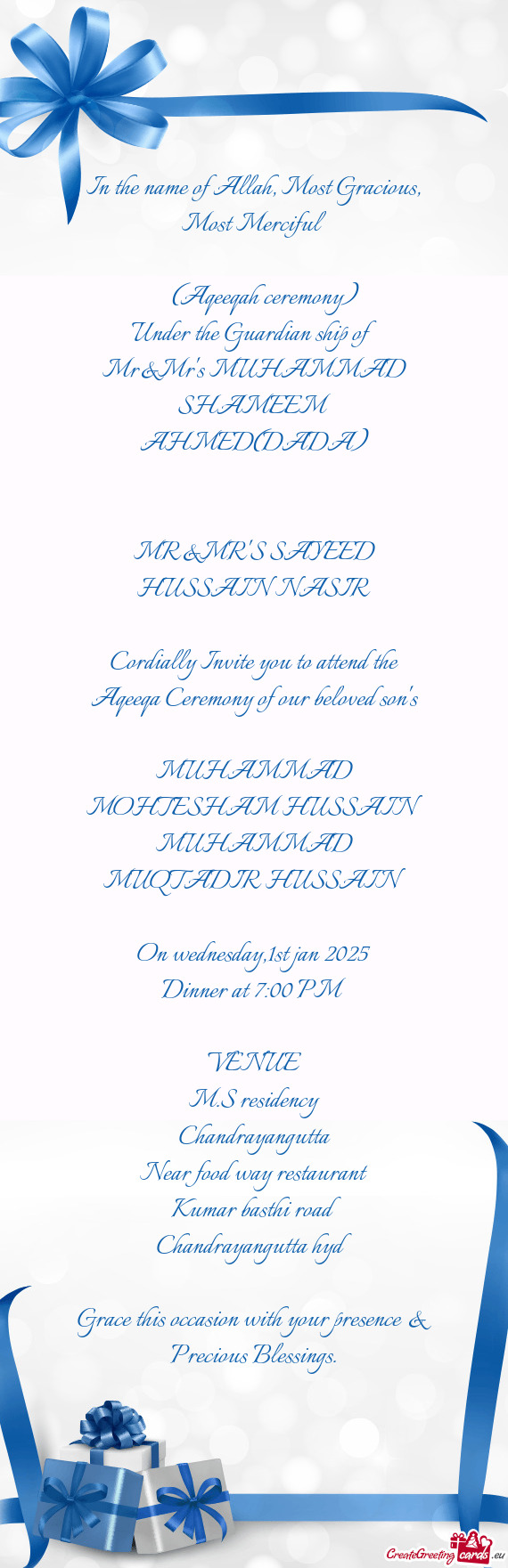 (Aqeeqah ceremony)