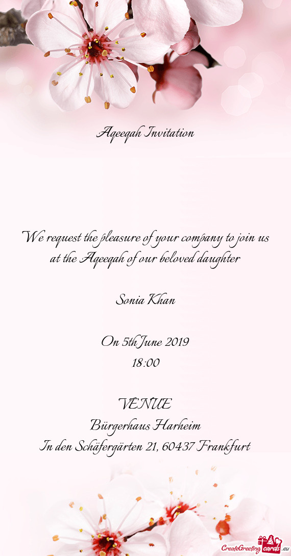 Aqeeqah Invitation