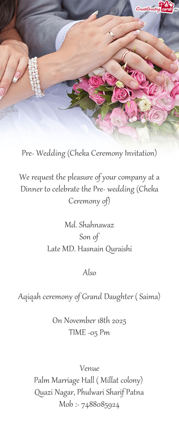 Aqiqah ceremony of Grand Daughter ( Saima)