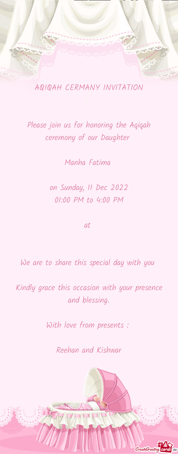 AQIQAH CERMANY INVITATION