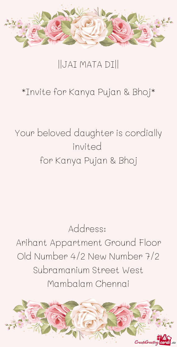 Arihant Appartment Ground Floor Old Number 4/2 New Number 7/2 Subramanium Street West Mambalam Chenn