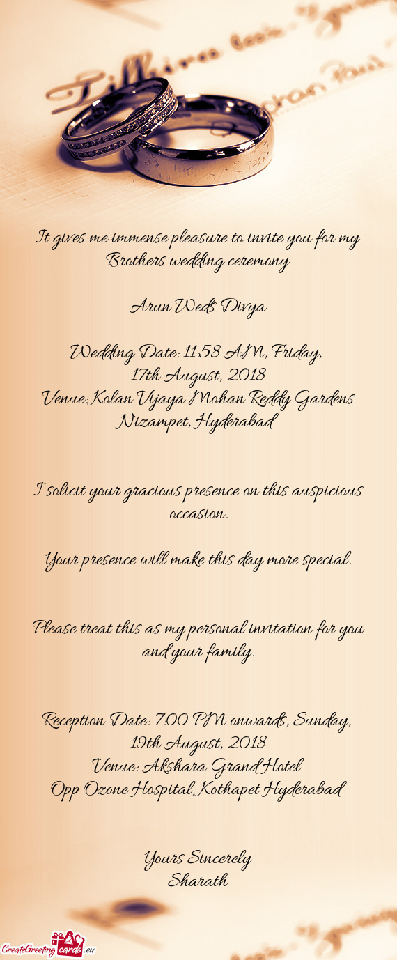 Arun Weds Divya