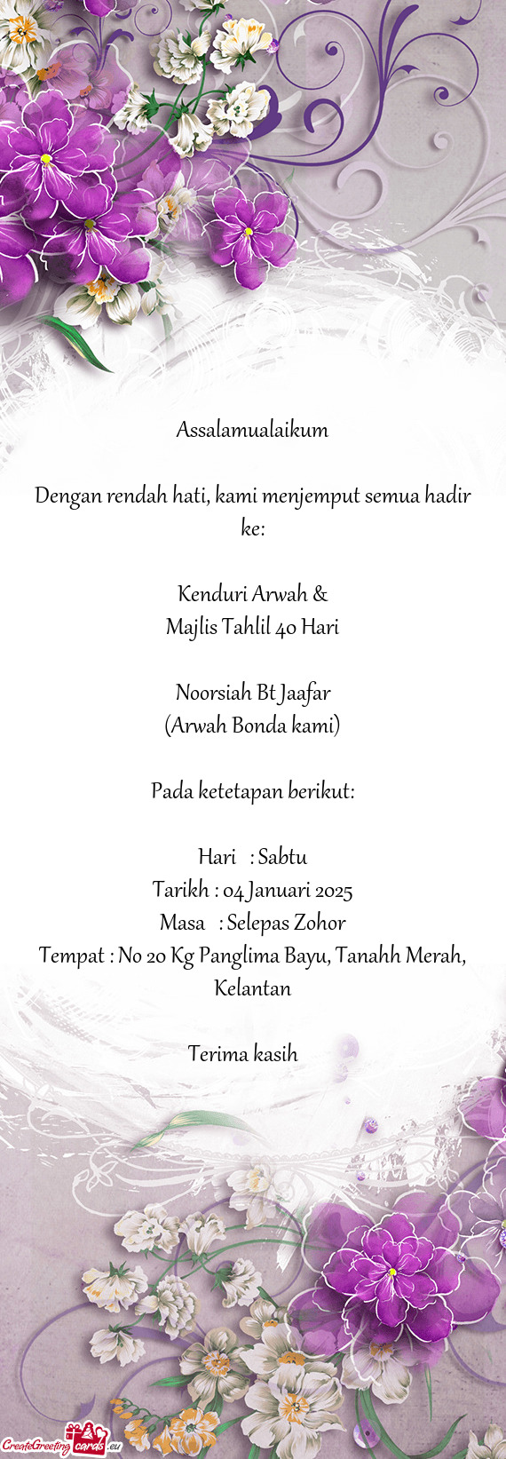 (Arwah Bonda kami)