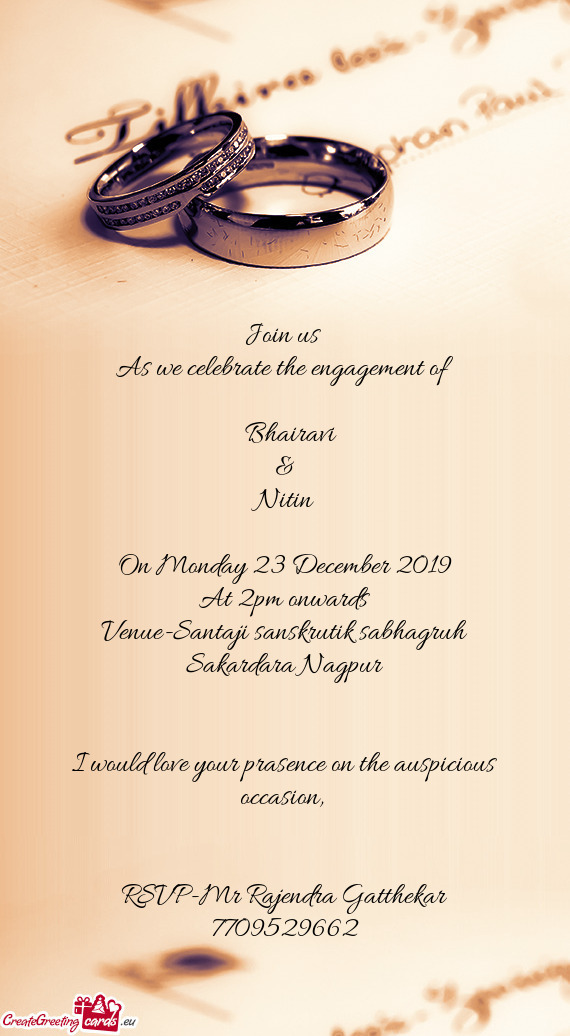 As we celebrate the engagement of