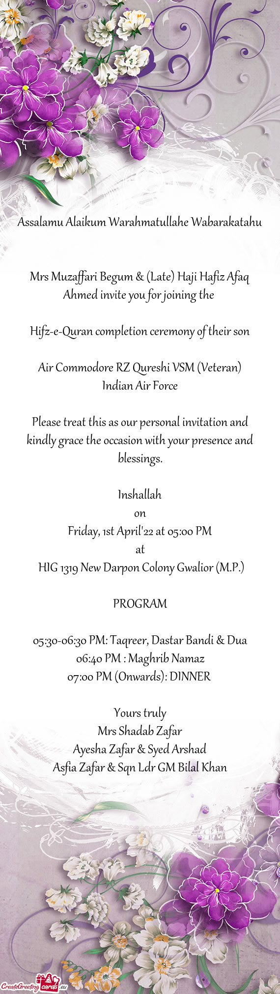 Assalamu Alaikum Warahmatullahe Wabarakatahu