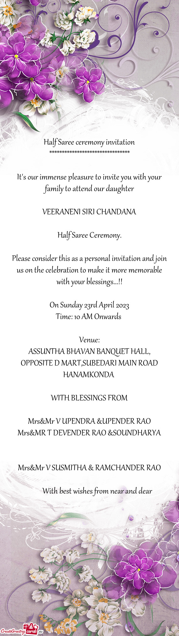 ASSUNTHA BHAVAN BANQUET HALL