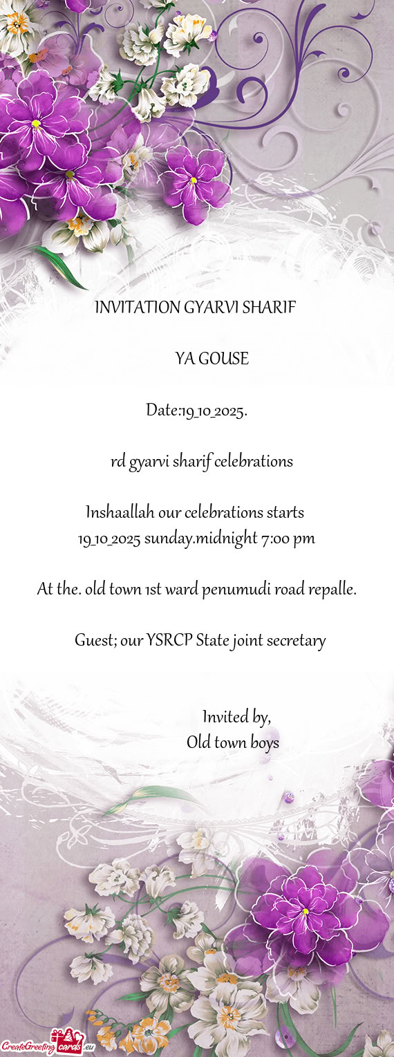 At the. old town 1st ward penumudi road repalle