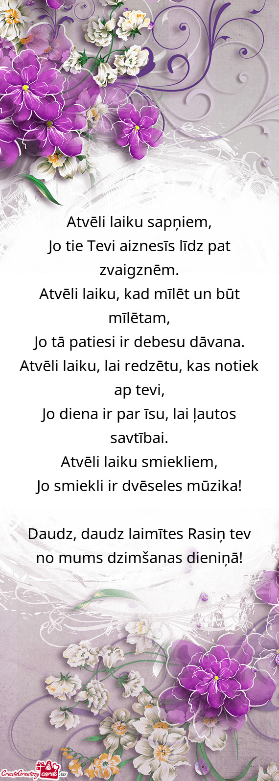 Atvēli laiku sapņiem