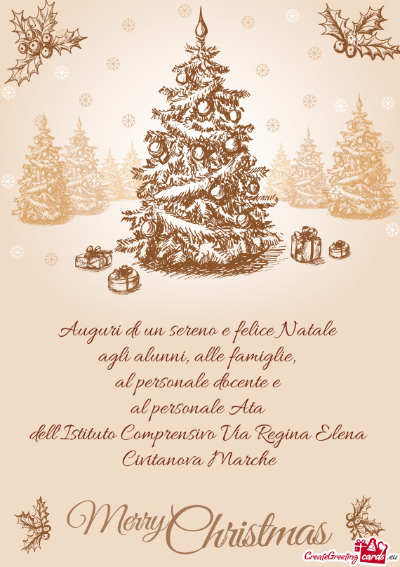 Auguri di un sereno e felice Natale