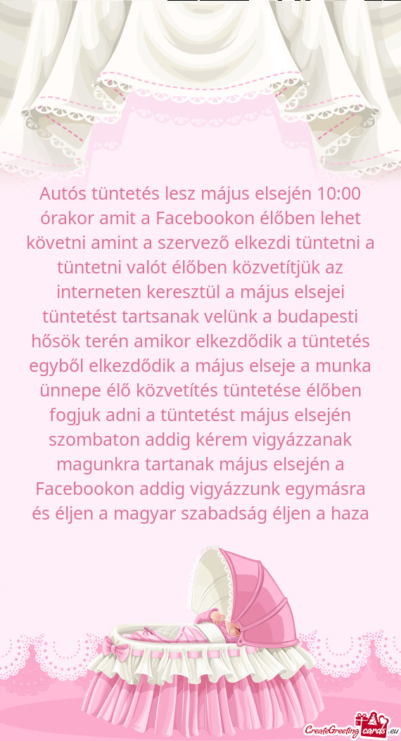 Autós tüntetés lesz május elsején 10:00 órakor amit a Facebookon élőben lehet követni amint