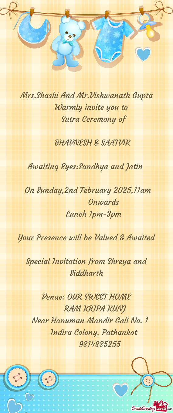 Awaiting Eyes:Sandhya and Jatin