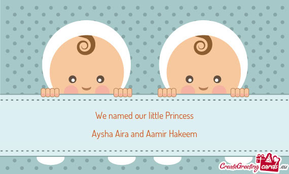 Aysha Aira and Aamir Hakeem