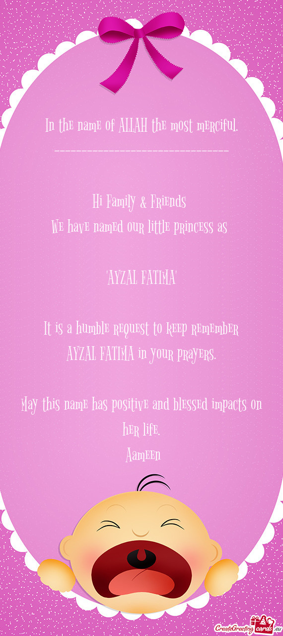 "AYZAL FATIMA"