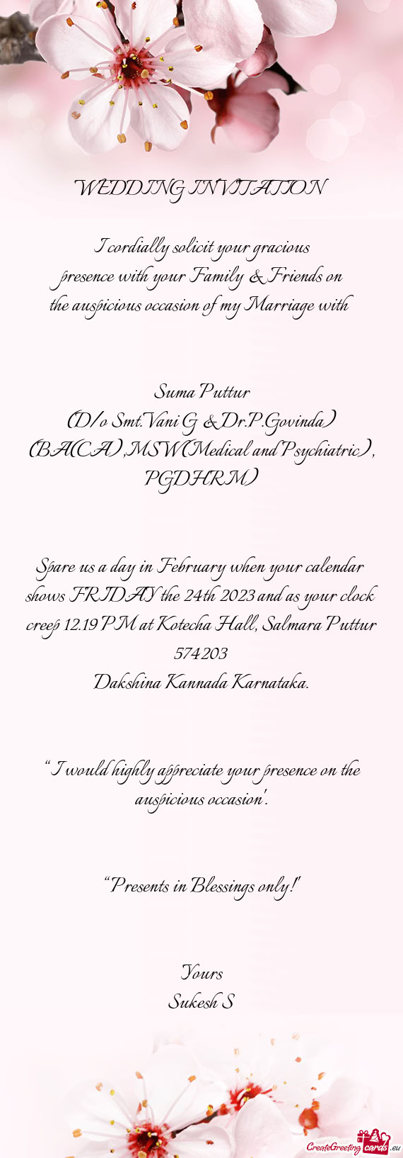 (BA(CA),MSW(Medical and Psychiatric)