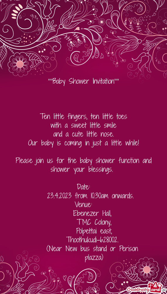 """"Baby Shower Invitation""""