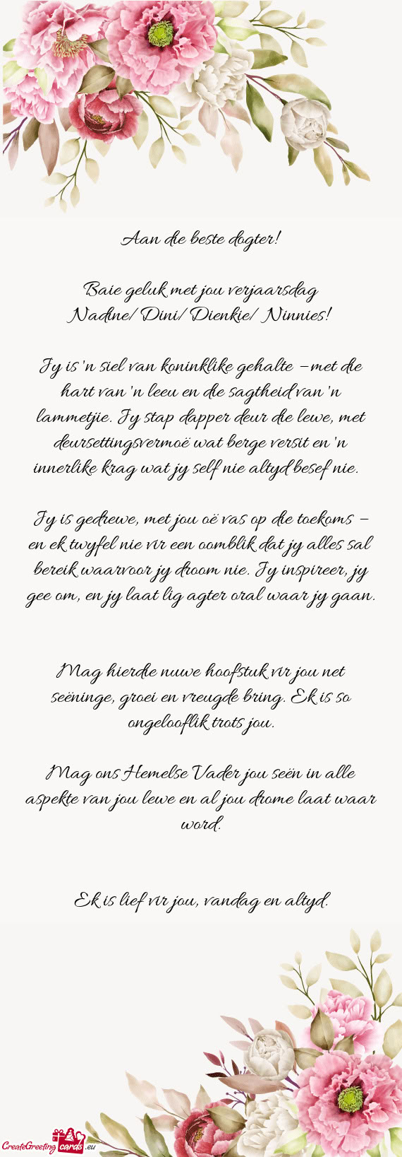 Baie geluk met jou verjaarsdag Nadine/Dini/Dienkie/ Ninnies