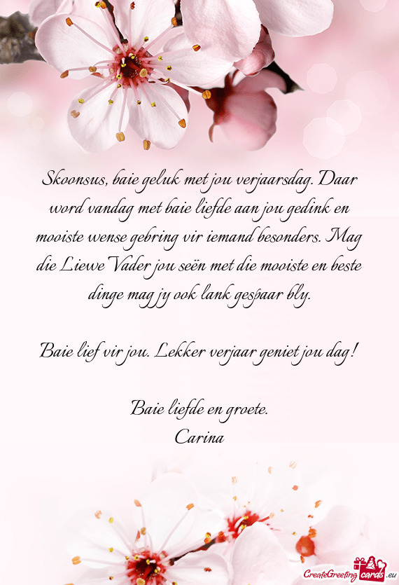 Baie lief vir jou