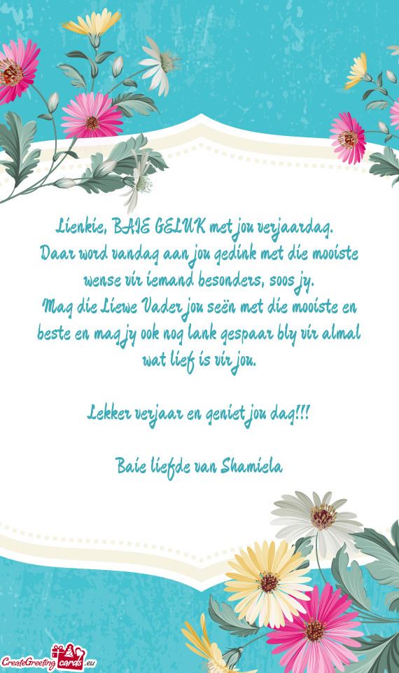 Baie liefde van Shamiela