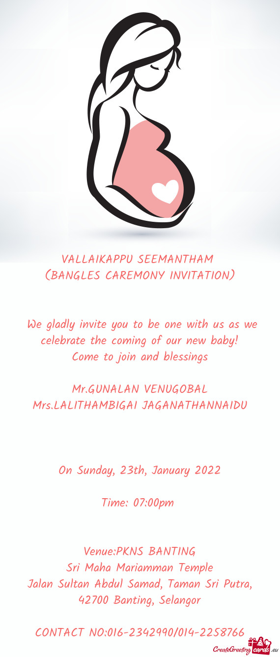 (BANGLES CAREMONY INVITATION)