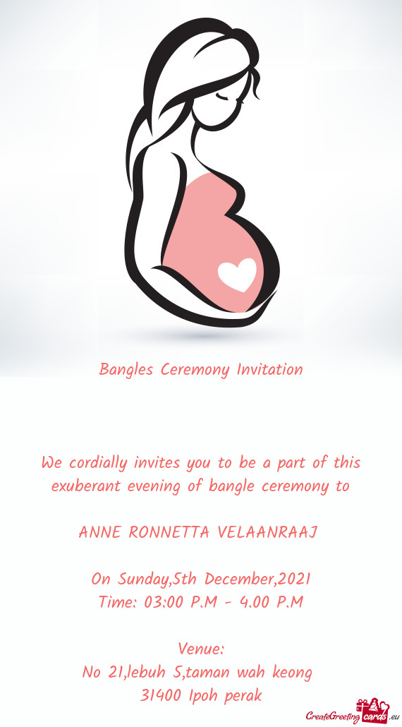 ??️Bangles Ceremony Invitation❤️