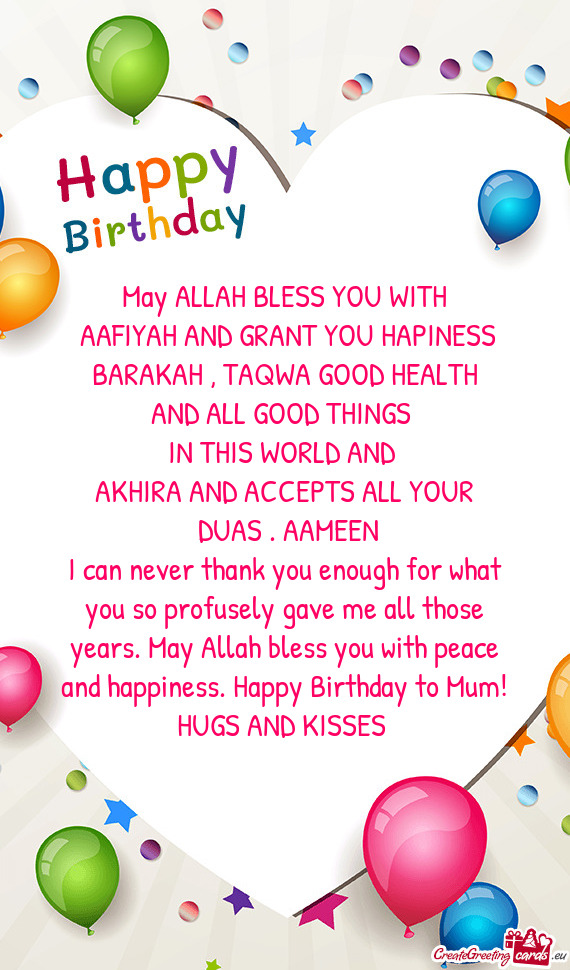 BARAKAH , TAQWA GOOD HEALTH