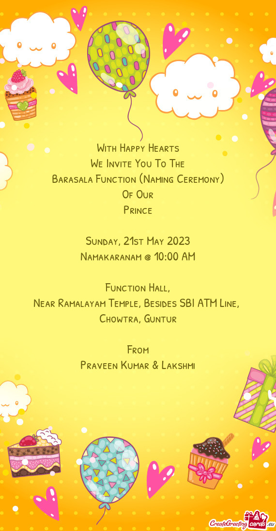 Barasala Function (Naming Ceremony)