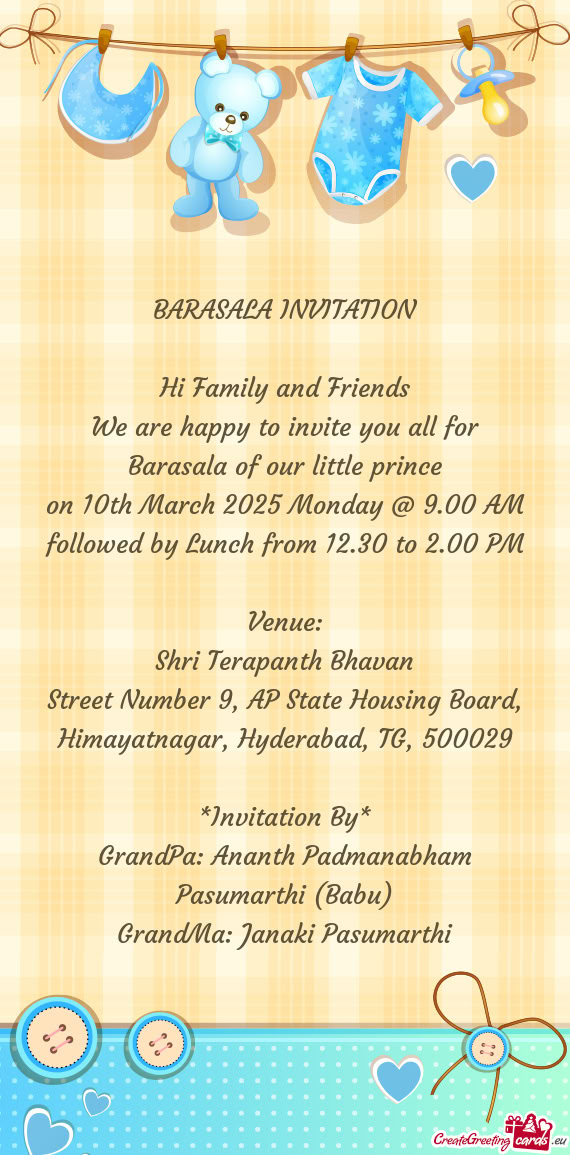 Barasala of our little prince