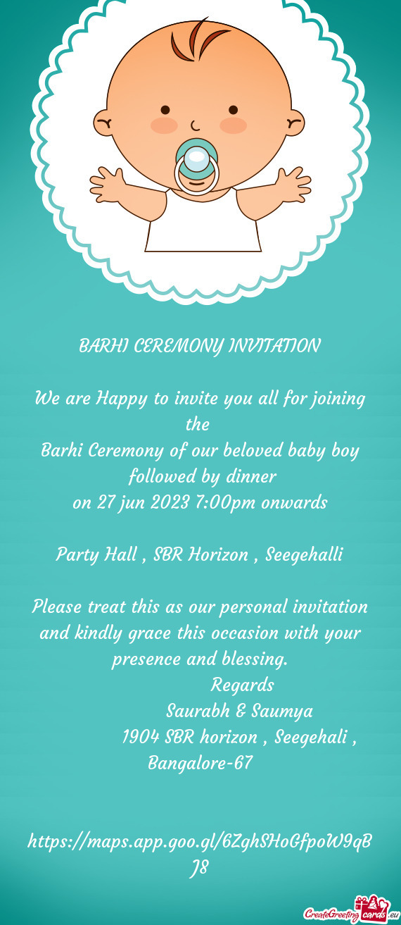 Barhi Ceremony of our beloved baby boy