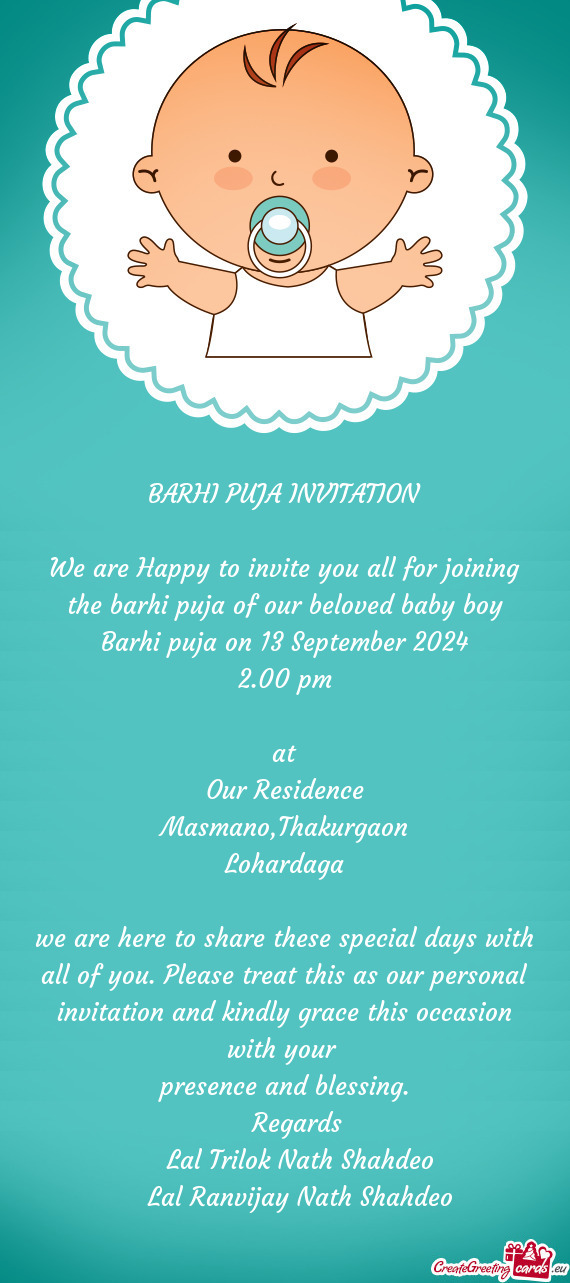 Barhi puja on 13 September 2024