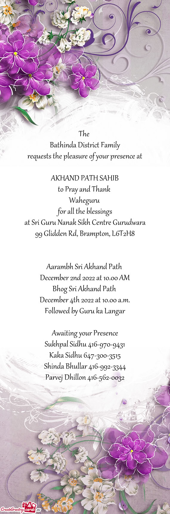 Bathinda District Family