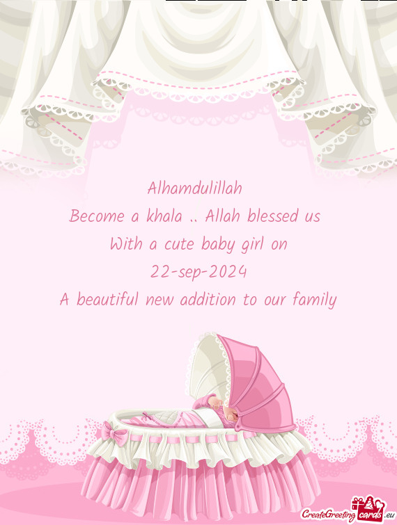 Become a khala .. Allah blessed us