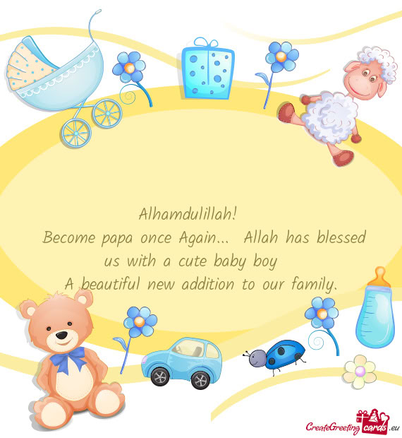 Become papa once Again... Allah has blessed us with a cute baby boy 💙