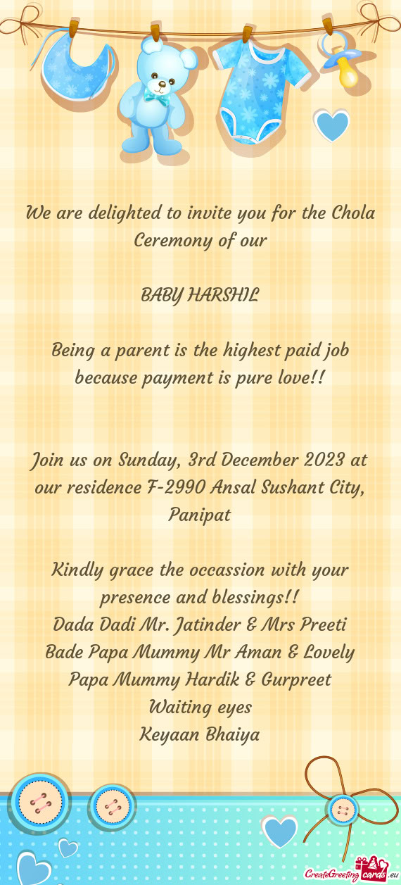 Being a parent is the highest paid job because payment is pure love