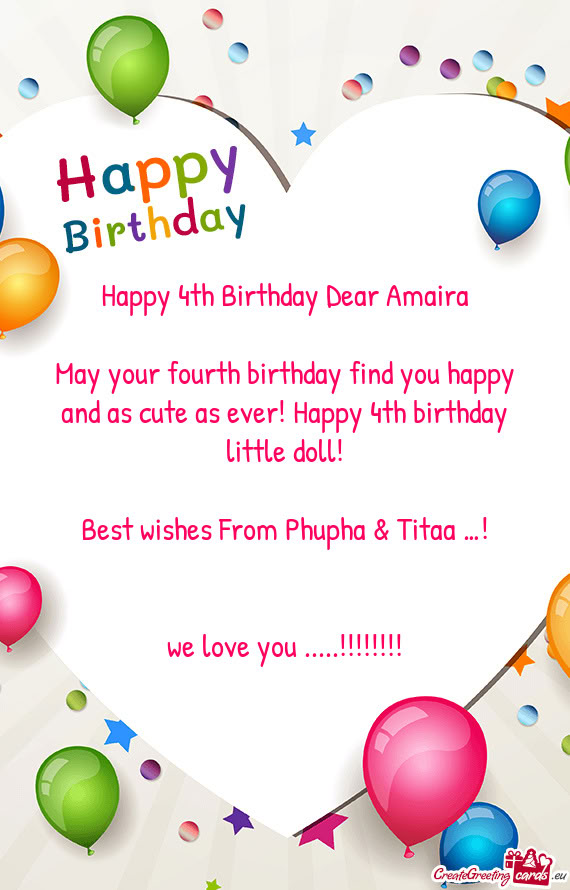 Best wishes From Phupha & Titaa …! 🥳🎂🎉🎊🪅🎁🎈🎀