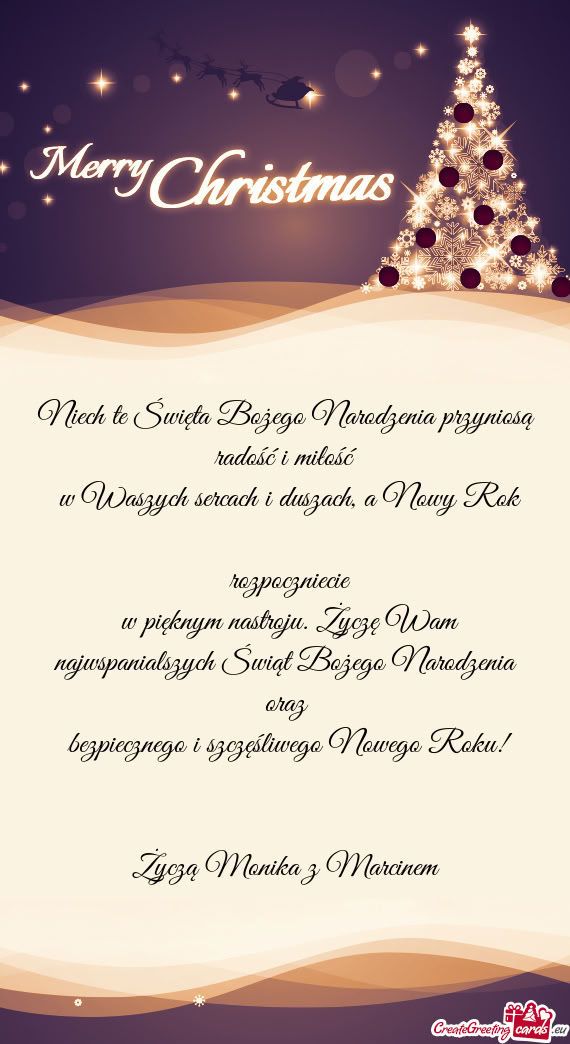 Bezpiecznego i szczęśliwego Nowego Roku