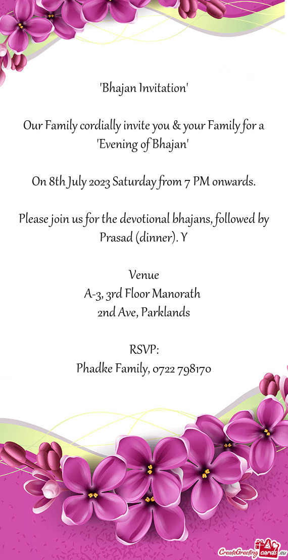 "Bhajan Invitation"