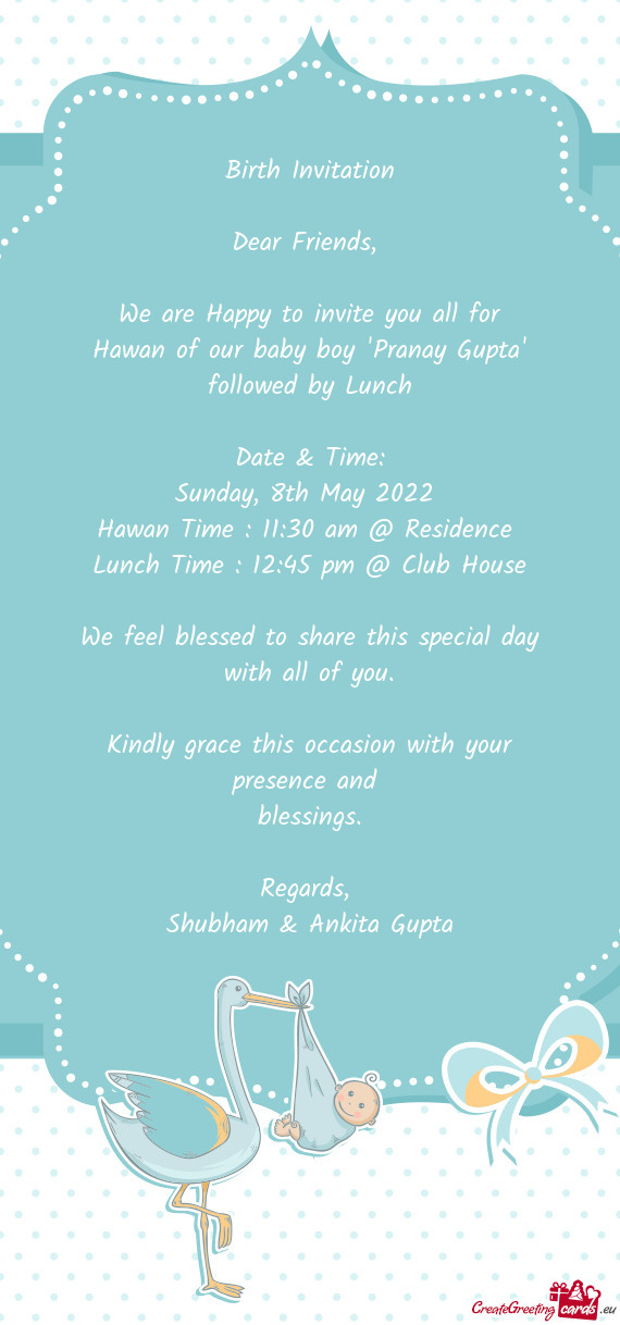 Birth Invitation