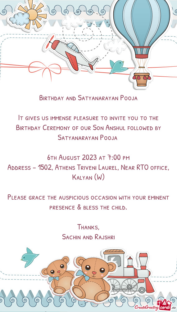 Birthday and Satyanarayan Pooja