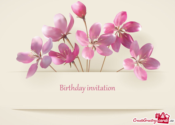 Birthday invitation