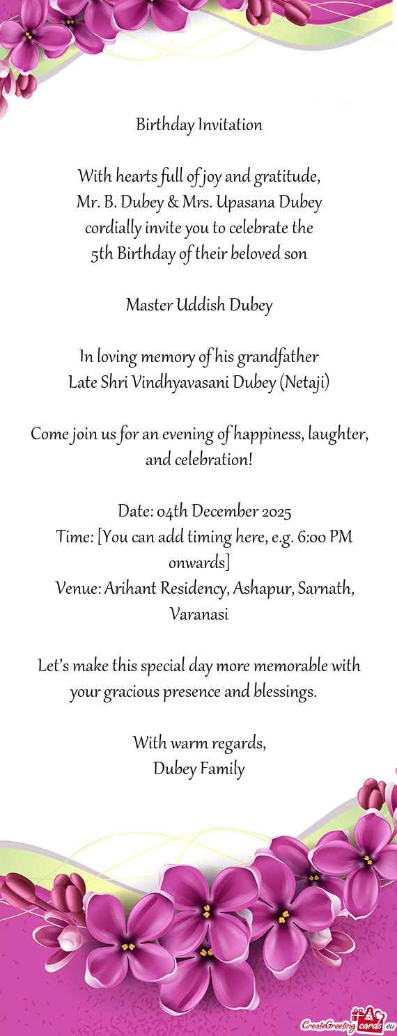 🎉 Birthday Invitation 🎉