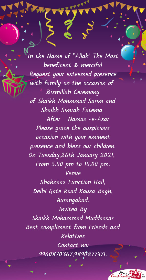 Bismillah Ceremony