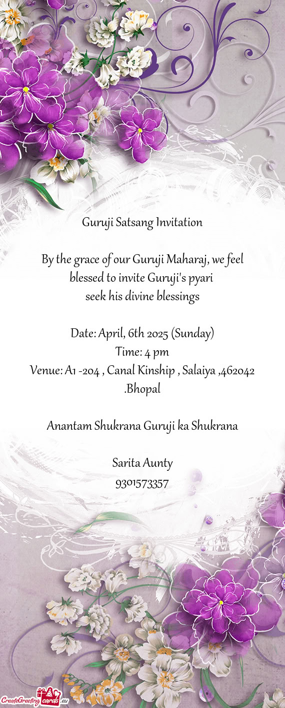 Blessed to invite Guruji