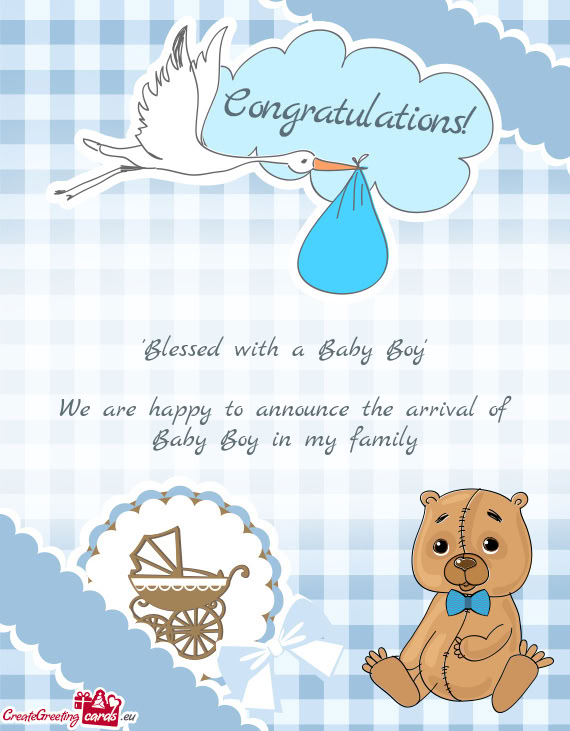 "Blessed with a Baby Boy"
