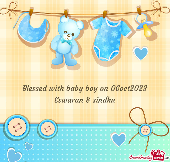 Blessed with baby boy on 06oct2023