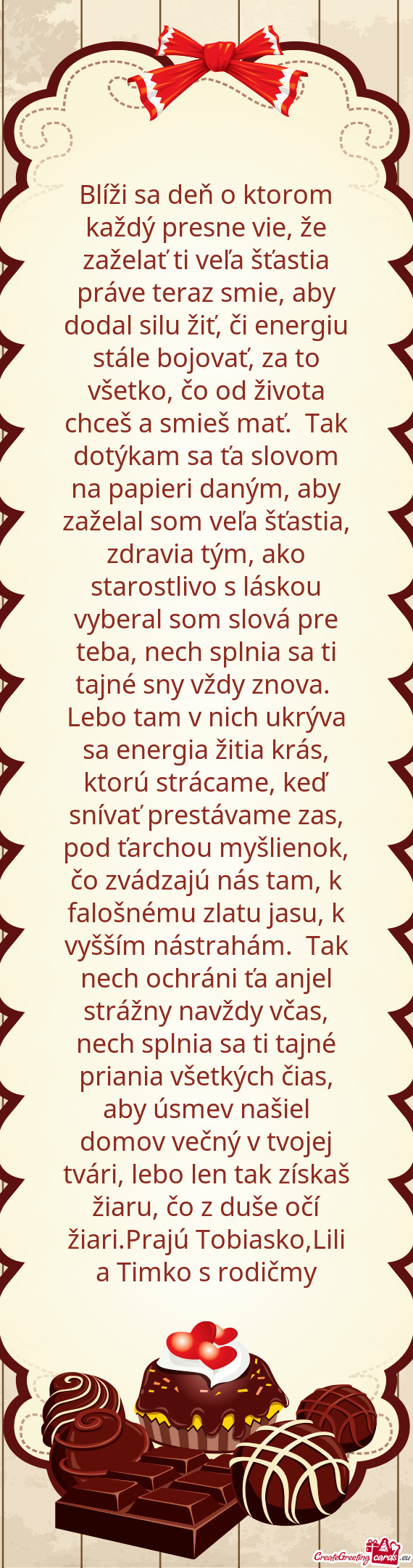 Blíži sa deň o ktorom každý presne vie, že zaželať ti veľa šťastia práve teraz smie, aby