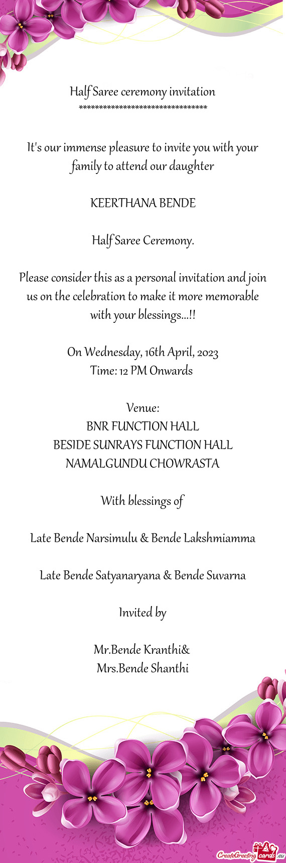 BNR FUNCTION HALL