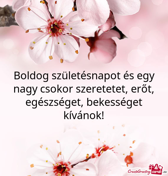 Boldog születésnapot és egy nagy csokor szeretetet, erőt, egészséget, bekességet kívánok