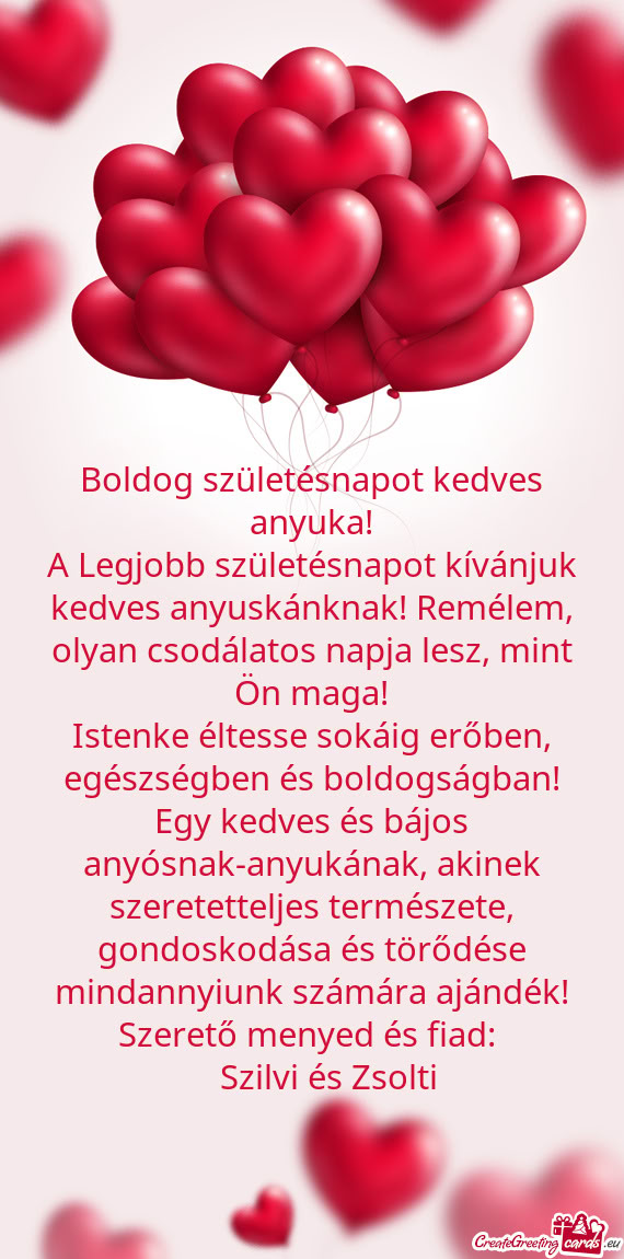 Boldog születésnapot kedves anyuka