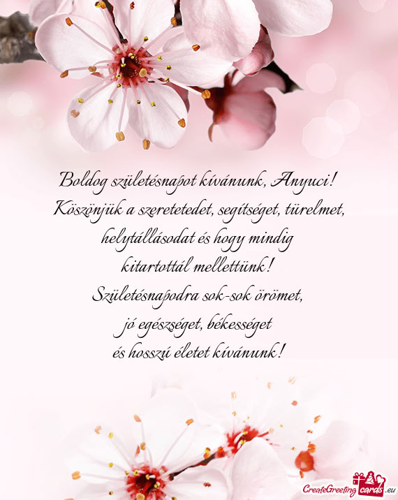 Boldog születésnapot kívánunk, Anyuci